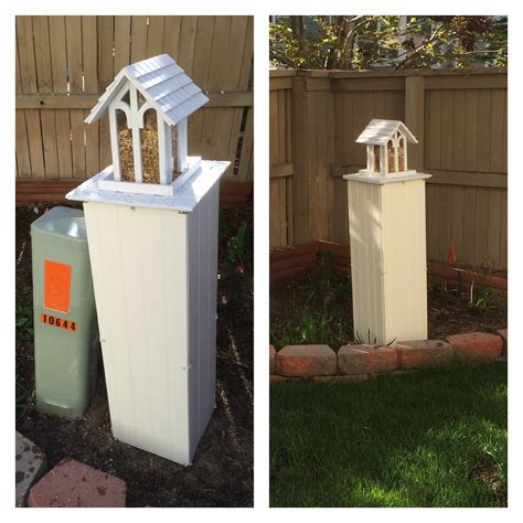 cover electrical box garden|outdoor utility box covers decorative.